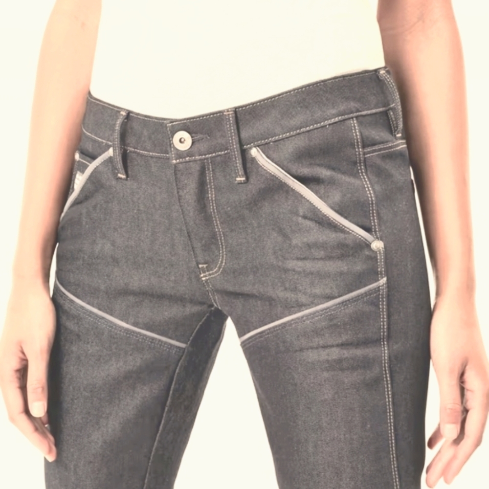 G-Star Elwood 5620 3D Indigo Mid Skinny Moto Oxford Denim Jeans. 26.